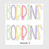 Bobbins, Manchester, Noord-Engeland Slang Sticker (Vel)