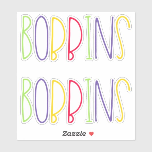 Bobbins, Manchester, Noord-Engeland Slang Sticker (Vel)