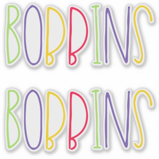 Bobbins, Manchester, Noord-Engeland Slang Sticker (Voorkant)