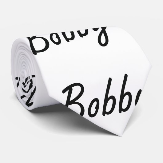 Bobby Artistic Name Design Stropdas (Opgerold)