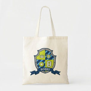 Bobby beer kinder ridder schild B naam bibliotheek Tote Bag