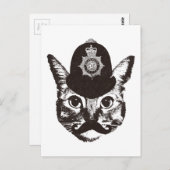 Bobby Cat Politie Briefkaart (Voorkant / Achterkant)