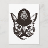 Bobby Cat Politie Briefkaart (Voorkant)