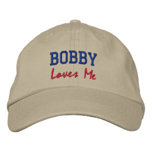 Bobby houdt van me Pet/Pet Geborduurde Pet