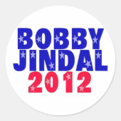 Bobby Jindal Ronde Sticker (Voorkant)