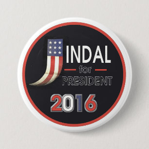 Bobby Jindal voor President 2016 Ronde Button 7,6 Cm