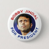 Bobby Jindal voor President Ronde Button 5,7 Cm (Voorkant)