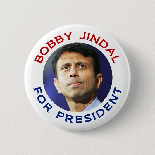 Bobby Jindal voor President Ronde Button 5,7 Cm (Voorkant)