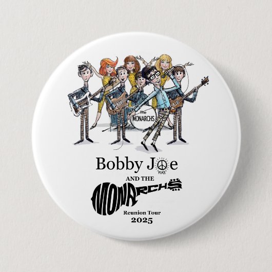 Bobby Joe en de Monarchs Reunion Tour 2025 Ronde Button 7,6 Cm (Voorkant)