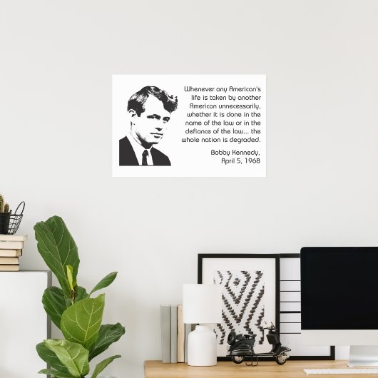 Bobby Kennedy NongeweldPoster Poster (Thuiskantoor)