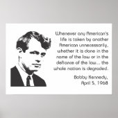 Bobby Kennedy NongeweldPoster Poster (Voorkant)
