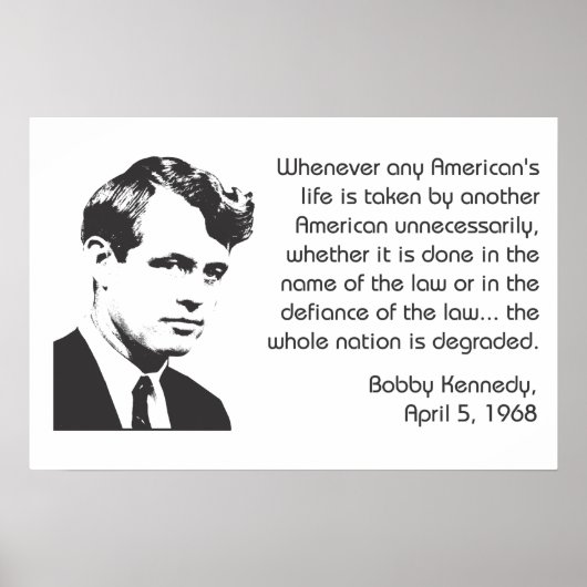 Bobby Kennedy NongeweldPoster Poster (Voorkant)