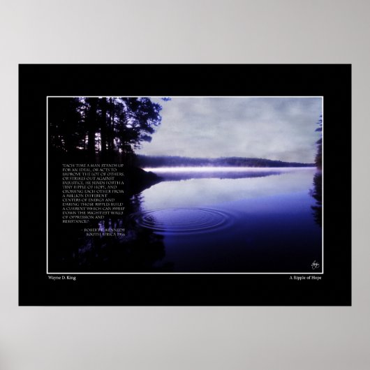 Bobby Kennedy Ripple of Hope Poster (Voorkant)