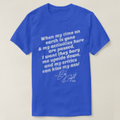 Bobby Knight Bury Me Ondersteboven TS shirt (Design voorkant)