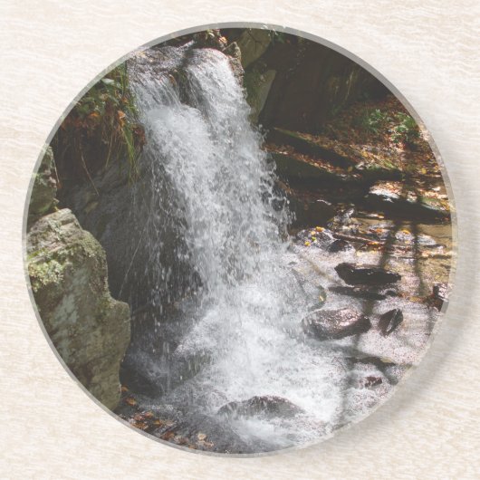 Bobby McLean Memorial Park, Newland, NC waterfall Zandsteen Onderzetter (Voorkant)