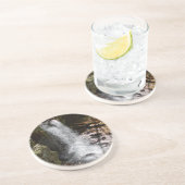 Bobby McLean Memorial Park, Newland, NC waterfall Zandsteen Onderzetter (Zijkant)