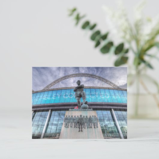 Bobby Moore Statue Wembley Stadium Briefkaart (Staand voorkant)