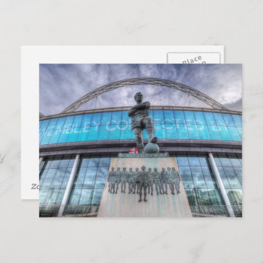 Bobby Moore Statue Wembley Stadium Briefkaart (Voorkant / Achterkant)