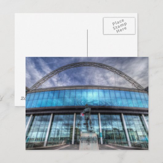 Bobby Moore Statue Wembley Stadium Londen Briefkaart (Voorkant / Achterkant)