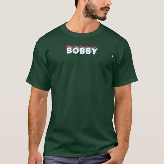 Bobby Naam Grappige Naam Bobby 80s thema T-shirt (Voorkant)