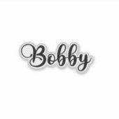 Bobby Name - handgeschreven kalligrafie Sticker (Voorkant)