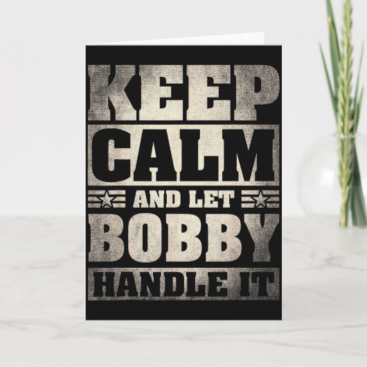 Bobby Name Shirt D Bobby Voornaam  Kaart (Voorkant)