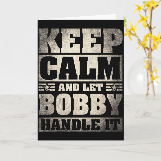 Bobby Name Shirt D Bobby Voornaam  Kaart (Gele Bloem)