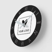 Bobby Pin Roman Numerals Hair Salon Uw Logo Ronde Klok (Hoek)