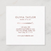 Bobby Pins Hair Stylist Hair Salon Hairdresser Vierkante Visitekaartje (Achterkant)