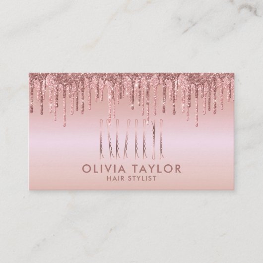 Bobby Pins Hair Stylist Hair Salon Hairdresser Visitekaartje (Voorkant)