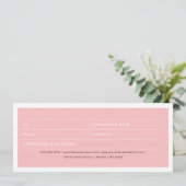 Bobby Pins Logo Haar Roze Cadeaubon (Staand voorkant)