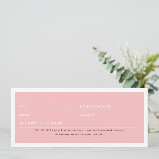 Bobby Pins Logo Haar Roze Cadeaubon (Staand voorkant)