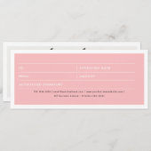 Bobby Pins Logo Haar Roze Cadeaubon (Voorkant / Achterkant)