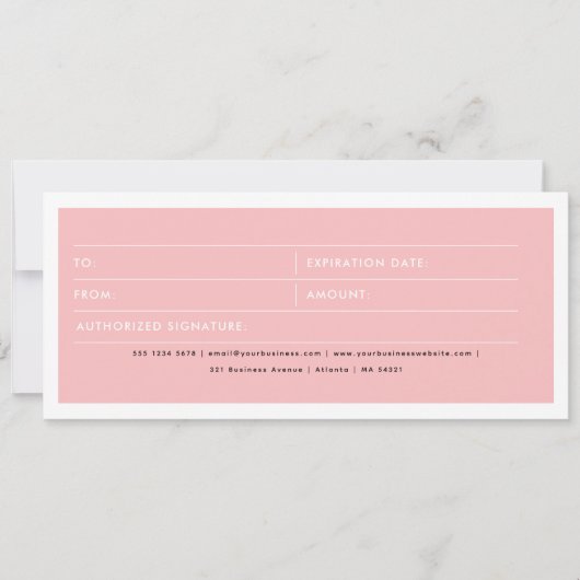 Bobby Pins Logo Haar Roze Cadeaubon (Voorkant)