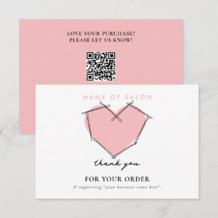 Bobby Pins Logo Haar Stylist Roze Dank u Bedankkaart