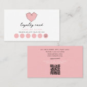 Bobby Pins Logo Haar Stylist Roze Loyalty Kaart (Voorkant / Achterkant)