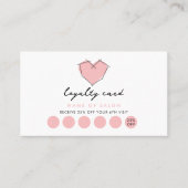 Bobby Pins Logo Haar Stylist Roze Loyalty Kaart (Voorkant)