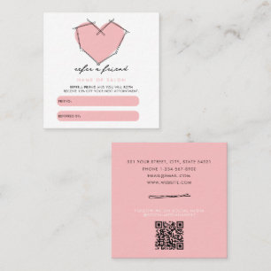 Bobby Pins Logo Haar Stylist Roze Verwijs Een Vrie Klantenkaartje