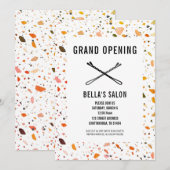 Bobby Pins Terrazzo Salon Openen Kaart (Voorkant / Achterkant)