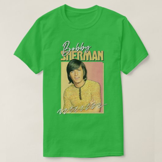 Bobby Sherman Retro 1970s esthetisch ventilatoront T-shirt (Design voorkant)