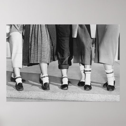 Bobby Socks, 1953. Oude foto Poster (Voorkant)