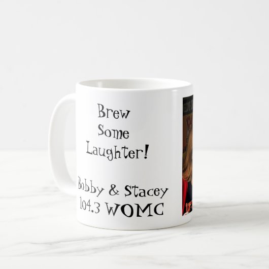 Bobby & Stacey Coffee Mok (Voorkant links)