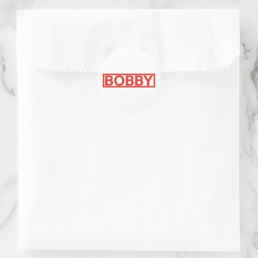 Bobby Stamp Ronde Sticker (Tas)