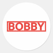 Bobby Stamp Ronde Sticker (Voorkant)