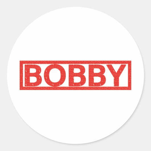 Bobby Stamp Ronde Sticker (Voorkant)