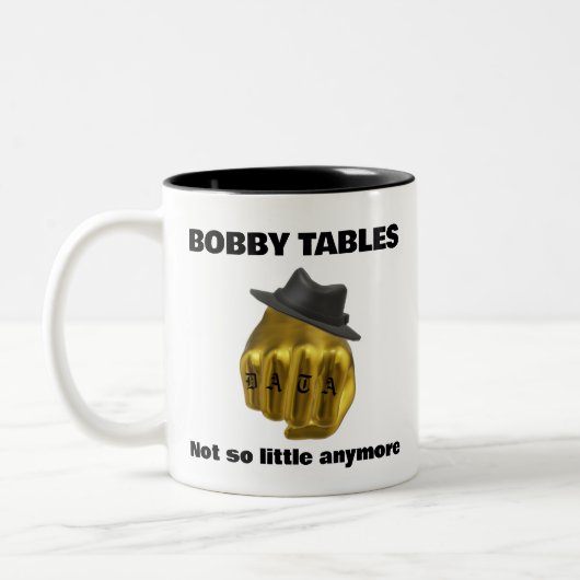Bobby Tables Tweekleurige Koffiemok (Links)