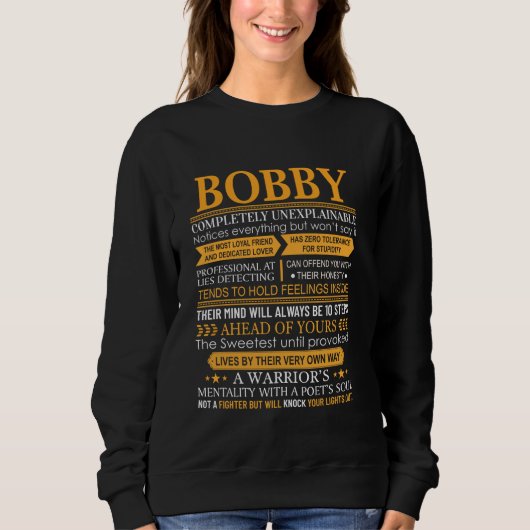 Bobby Voornaam Shirt - Persoonlijke naam Bobby (Voorkant)