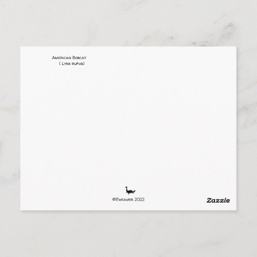 Bobcat-Briefkaart Briefkaart (Achterkant)