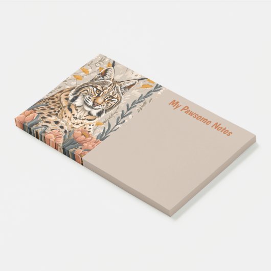 Bobcat Cat Boho Mijn Padsome Persoonlijk Post-it® Notes (Schuin)