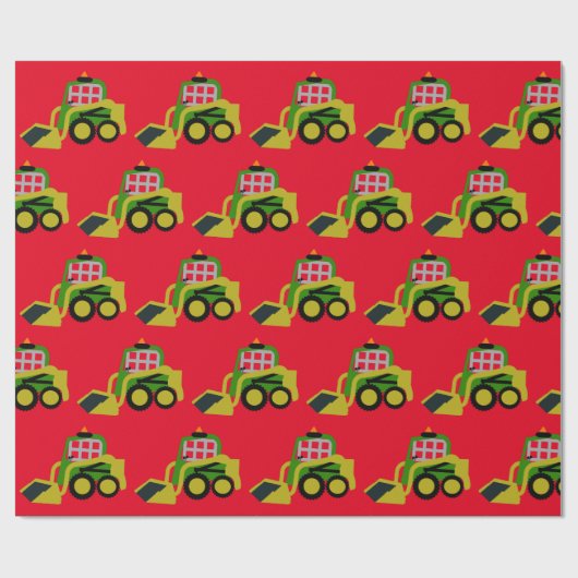 Bobcat-excavator Cadeaupapier (Vlak)